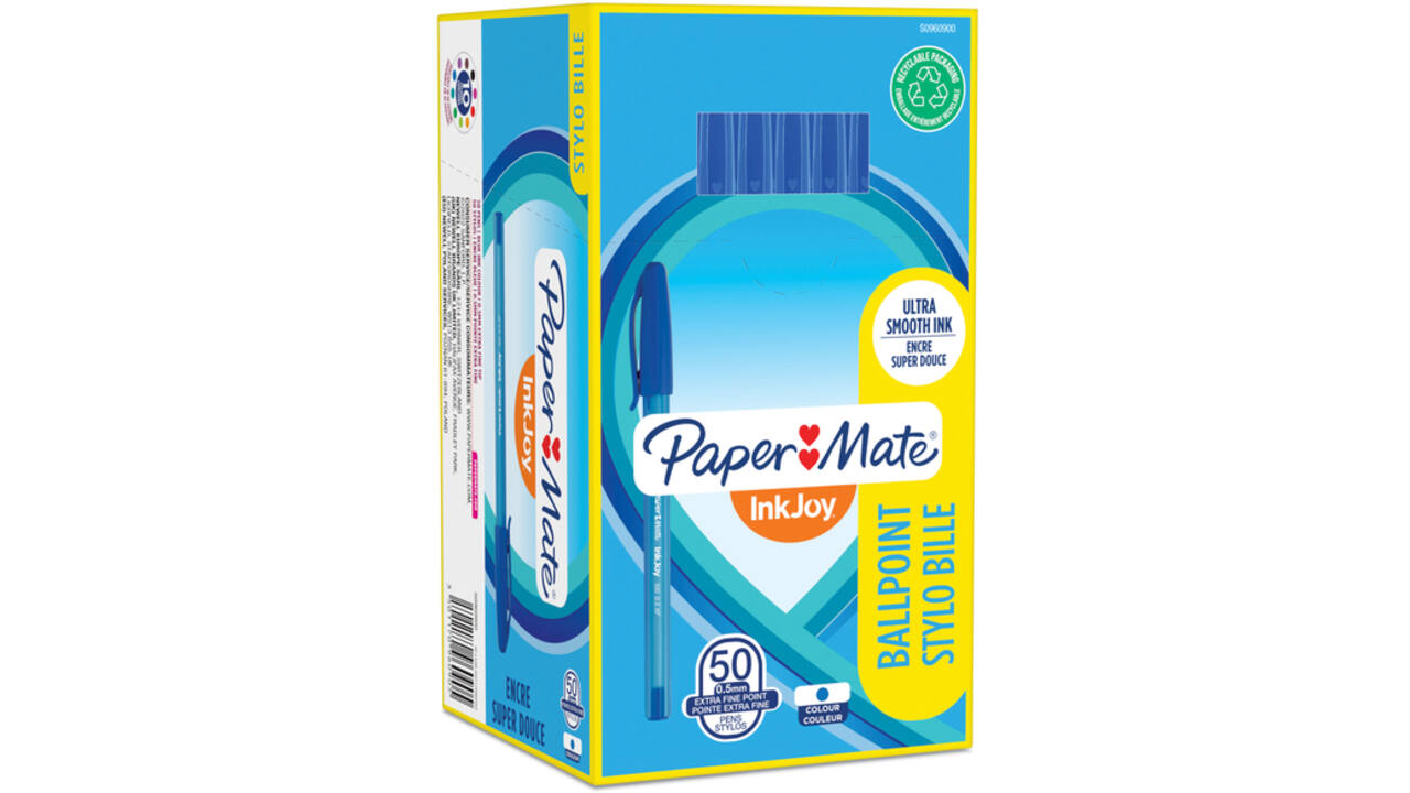 Balpen Paper Mate Inkjoy 100 fijn blauw