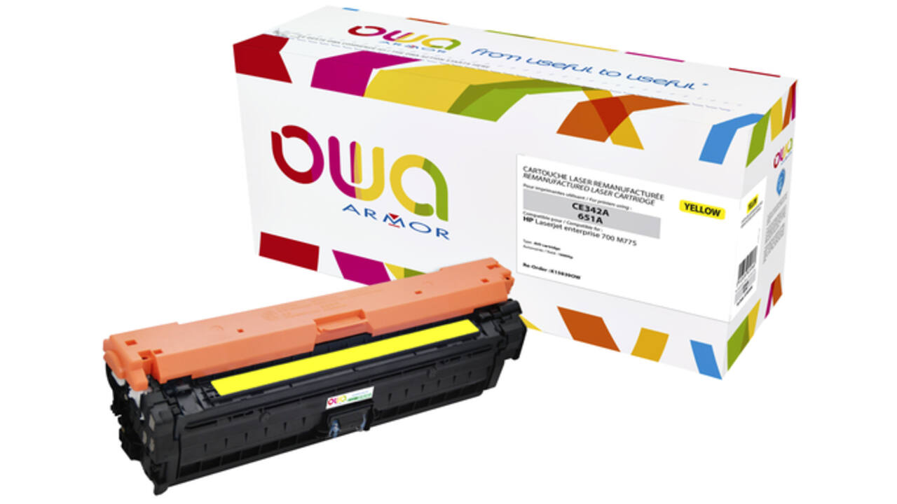 Tonercartridge OWA alternatief tbv HP CE342A geel