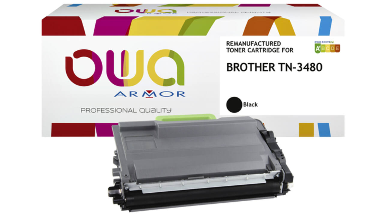 Toner OWA alternatief tbv Brother TN-3480BK zwart