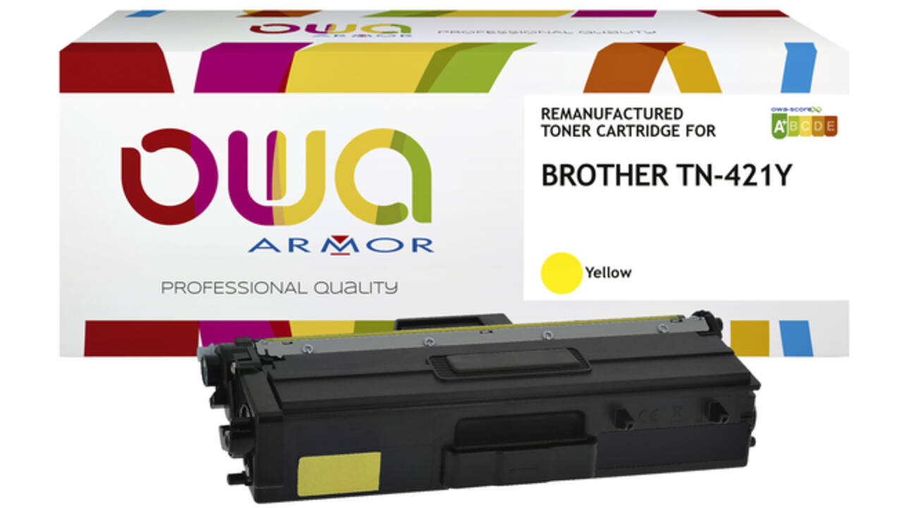 Toner OWA alternatief tbv Brother TN-421Y geel
