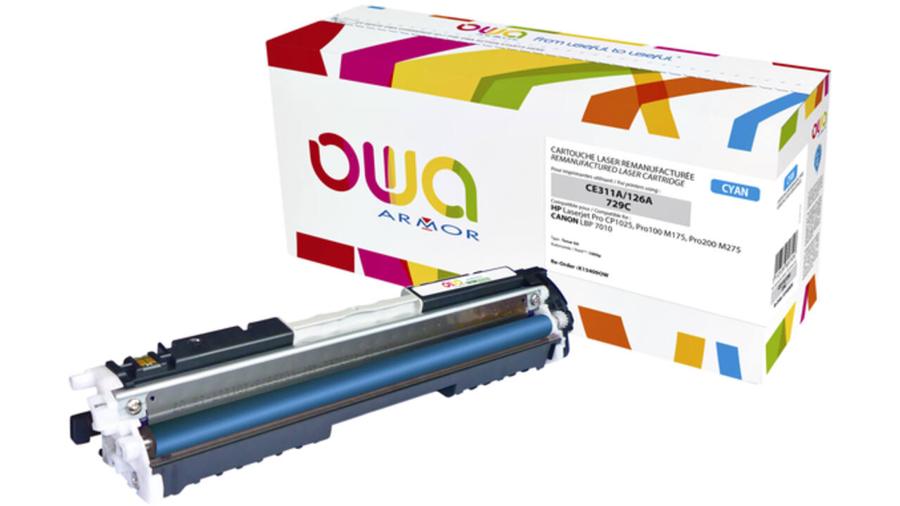Tonercartridge OWA alternatief tbv HP CE311A blauw