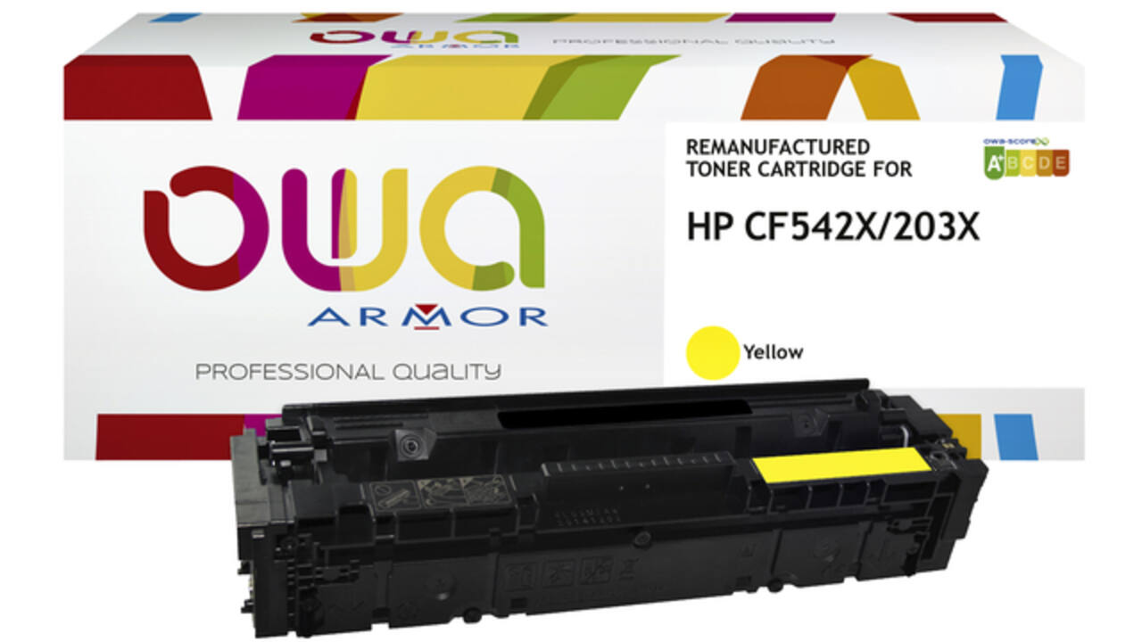 Tonercartridge OWA alternatief tbv HP CF542X geel