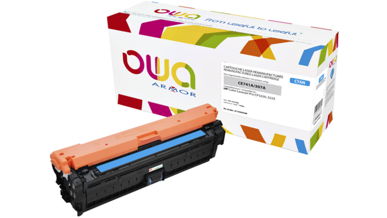 Tonercartridge OWA alternatief tbv HP CE741A blauw