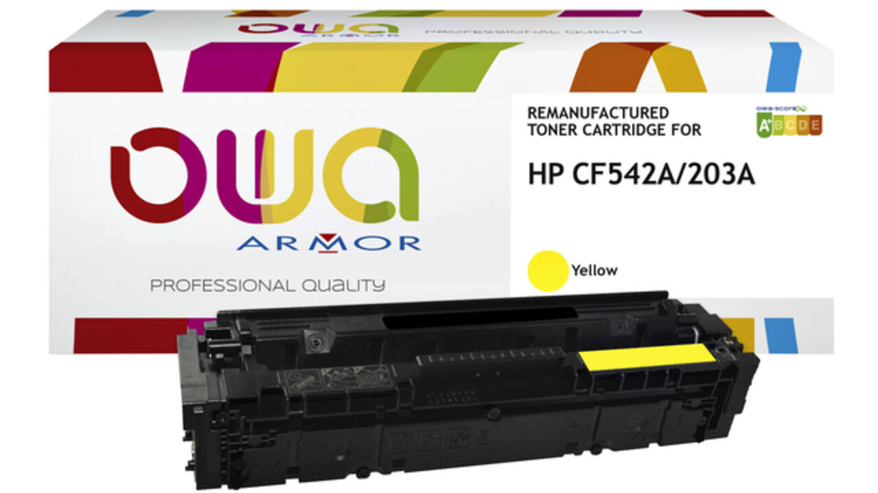 Tonercartridge OWA alternatief tbv HP CF542A geel