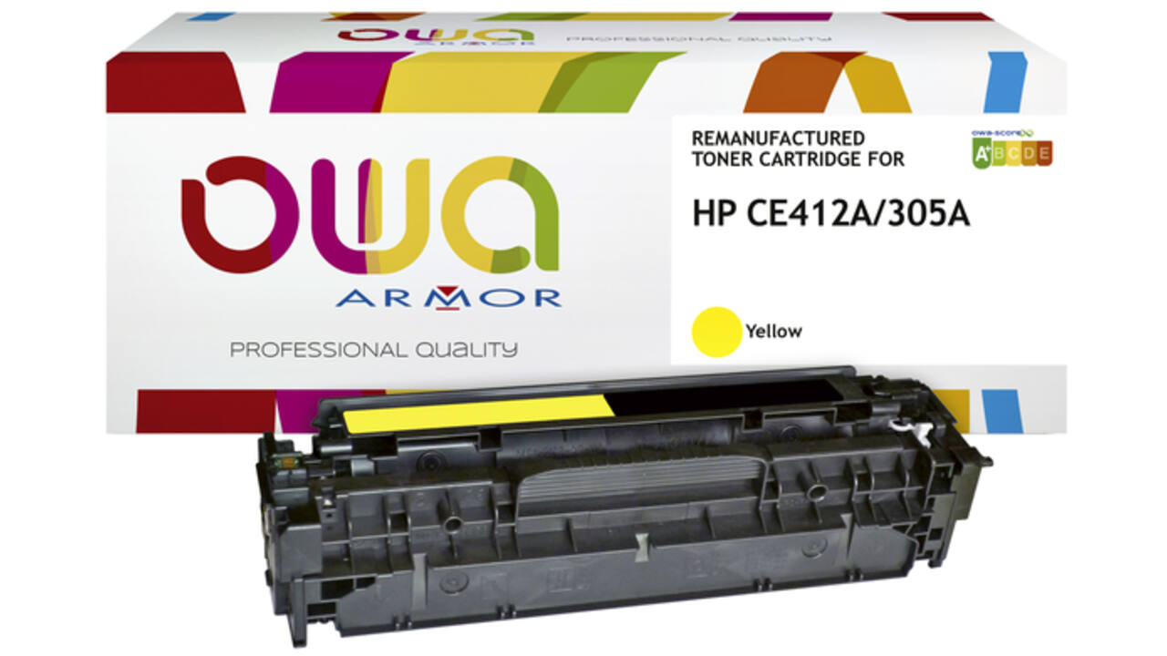 Tonercartridge OWA alternatief tbv HP CE412A geel
