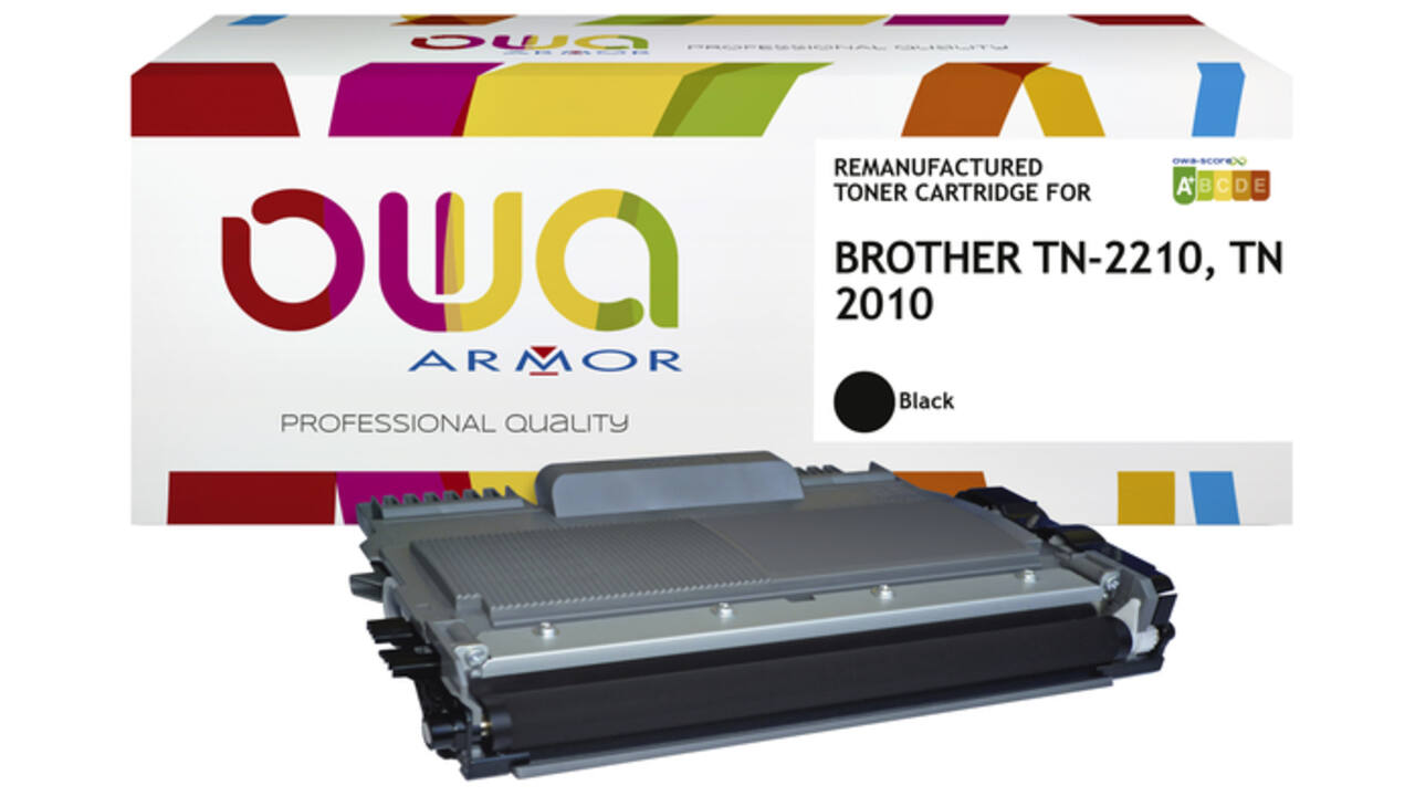 Toner OWA alternatief tbv Brother TN-2210BK zwart
