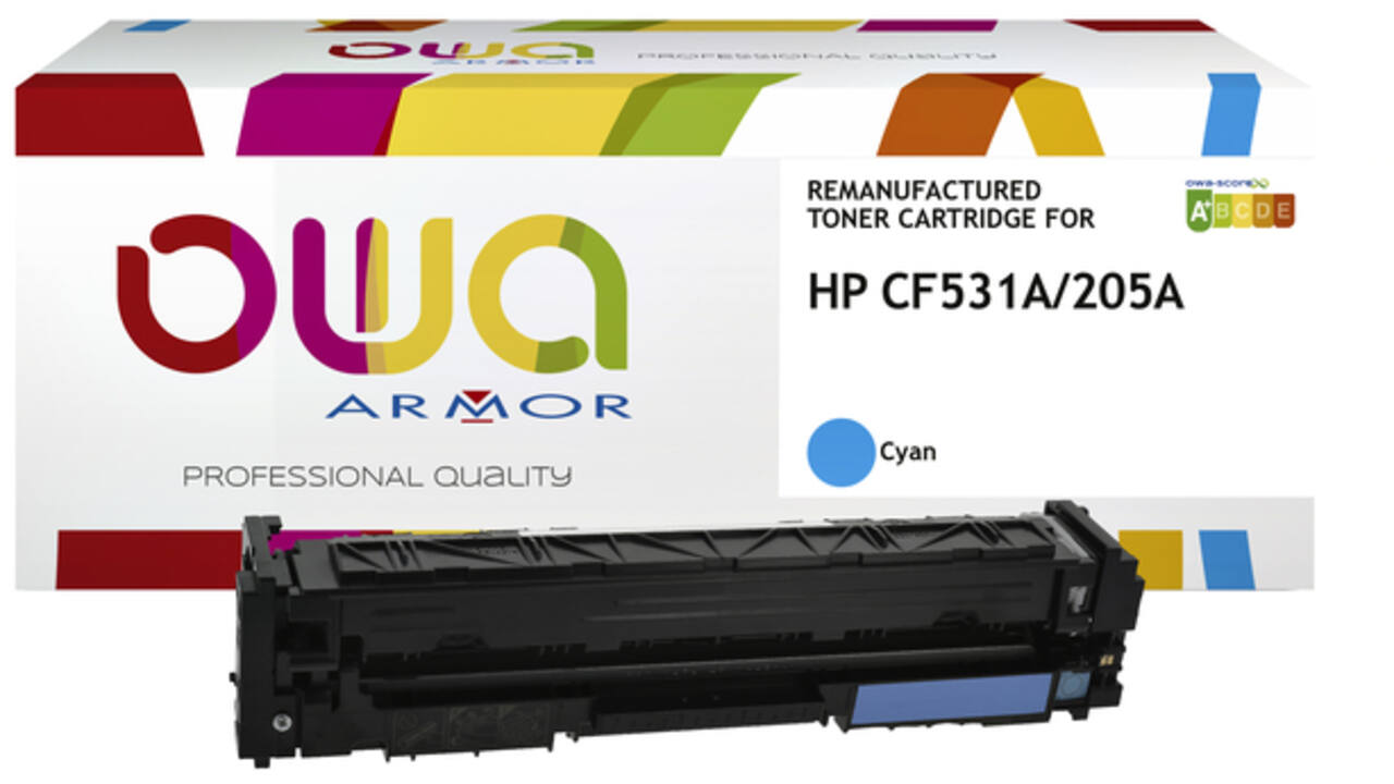 Tonercartridge OWA alternatief tbv HP CF531A blauw