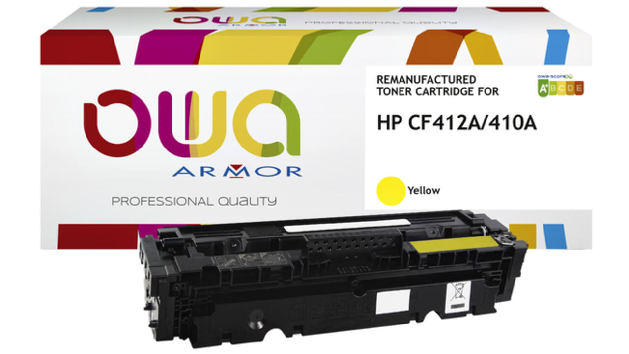 Tonercartridge OWA alternatief tbv HP CF412A geel