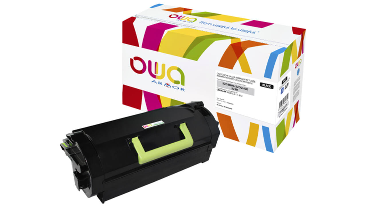 Tonercartridge OWA alternatief tbv Lexmark 52D2H00 zwart