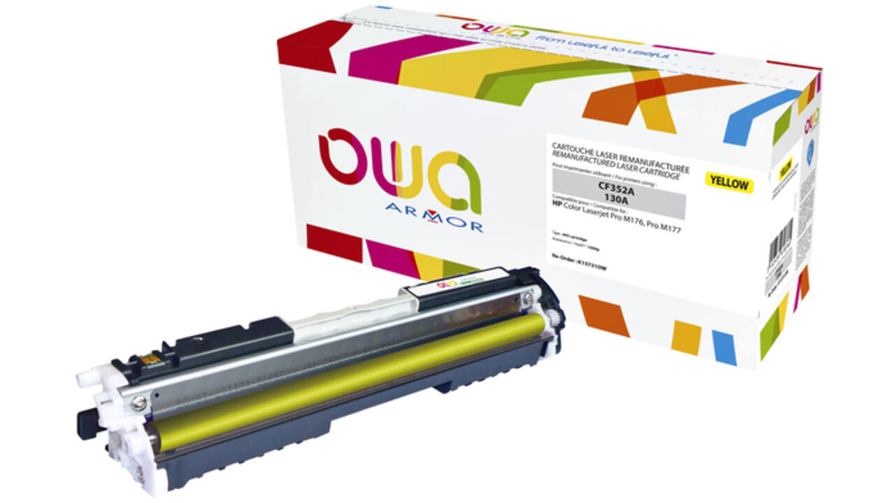 Tonercartridge OWA alternatief tbv HP CF352A geel