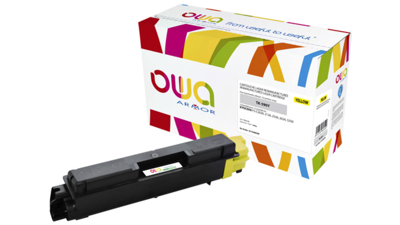 Toner OWA alternatief tbv Kyocera TK-590Y geel