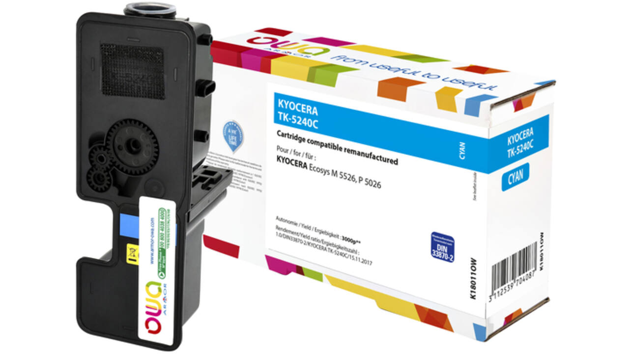 Toner OWA alternatief tbv Kyocera TK-5240C blauw