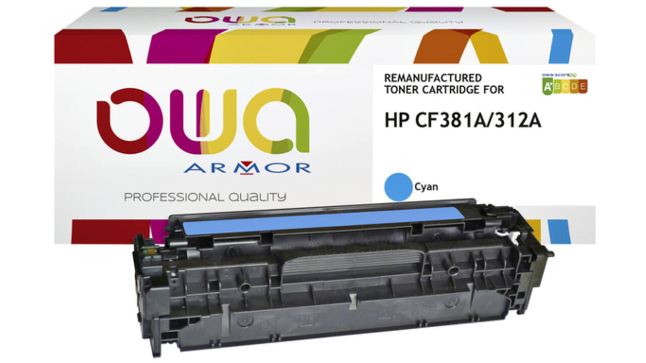 Tonercartridge OWA alternatief tbv HP CF381A blauw