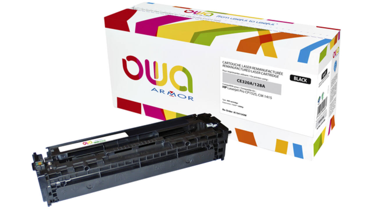Tonercartridge OWA alternatief tbv HP CE320A zwart