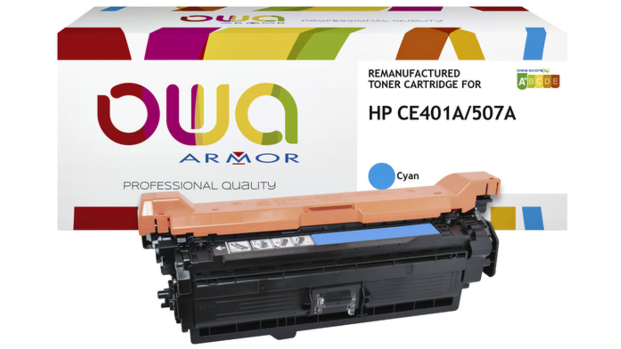 Tonercartridge OWA alternatief tbv HP CE401A blauw
