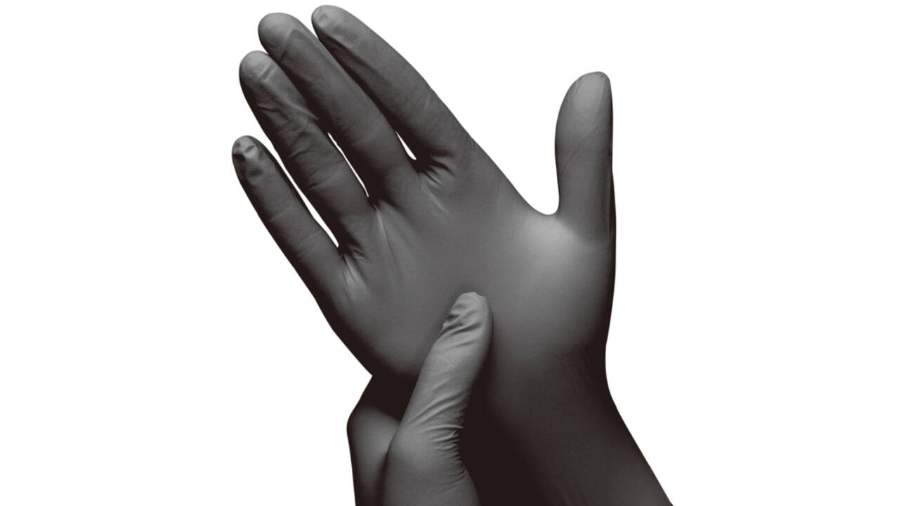 Handschoen Hynex L nitril zwart pak à 100 stuks