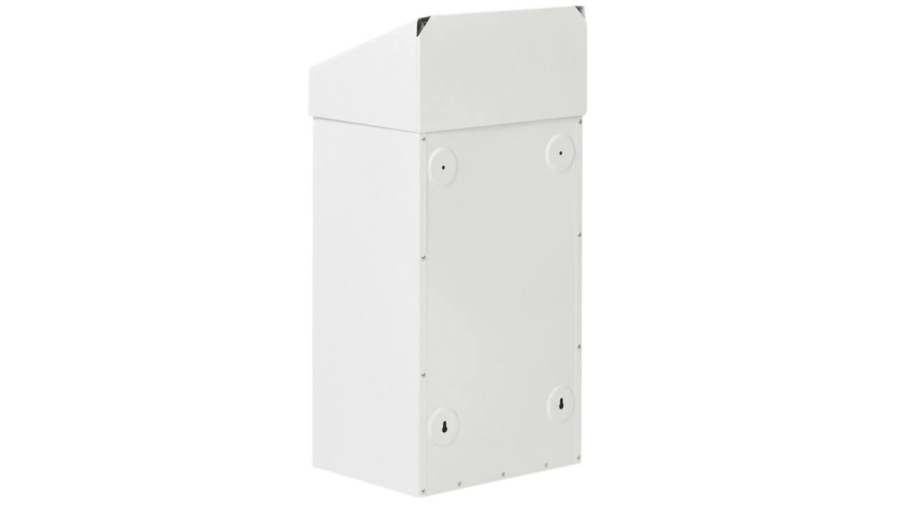 Afvalbak Vepa Bins met pushdeksel 50 liter metaal wit