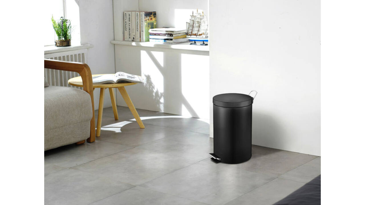 Afvalbak Vepa Bins pedaalemmer 12 liter zwart
