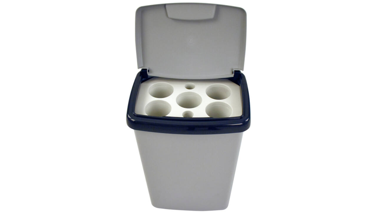 Afvalbak Vepa Bins bekerinzet 5-gaats 50 liter grijs