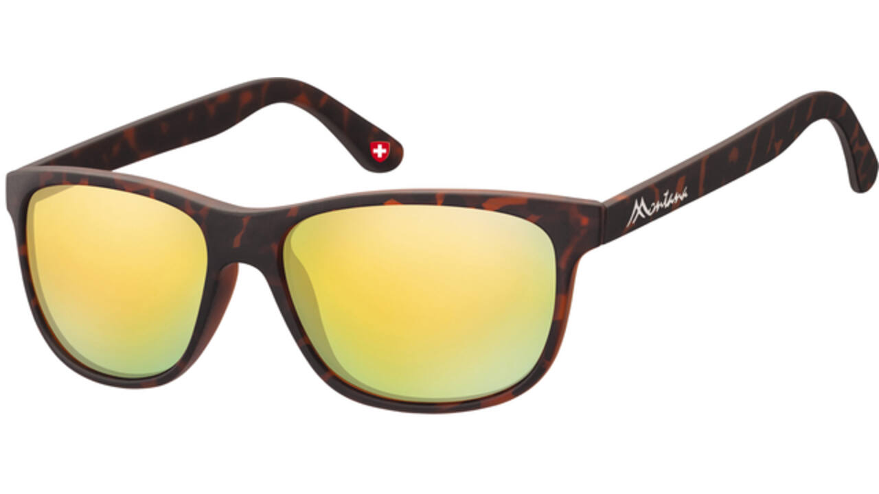 Zonnebril Montana met geel glas mat turtle