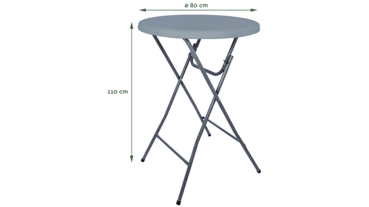 Statafel BRASQ 80cm grijs