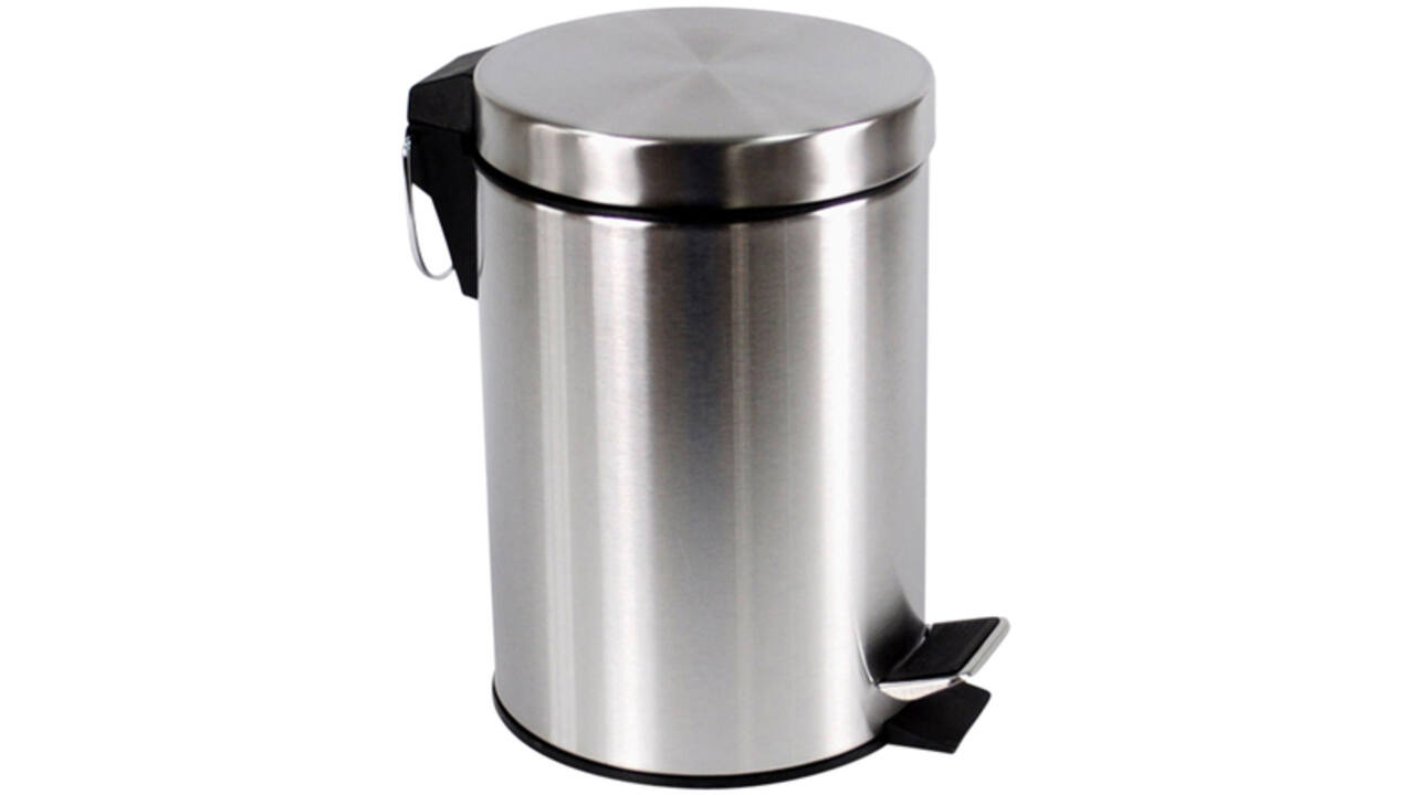 Afvalbak BRASQ pedaalemmer 12 liter rvs