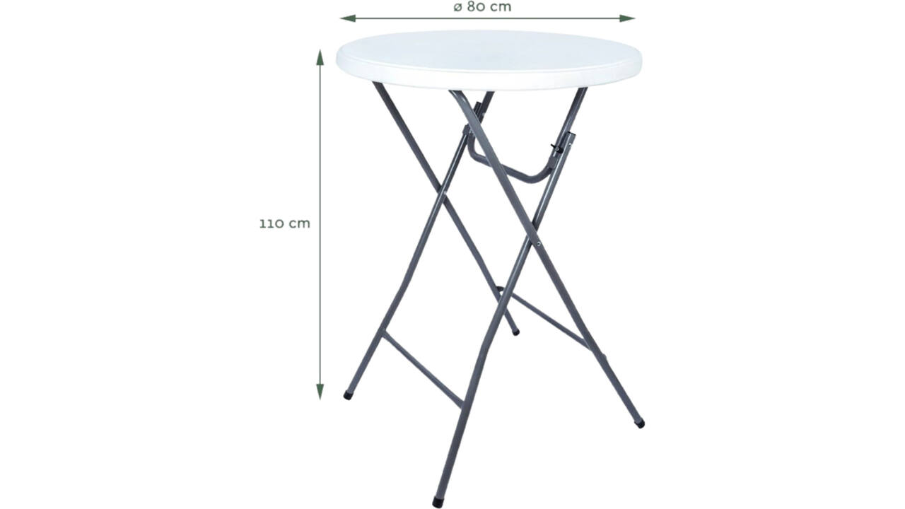 Statafel BRASQ 80cm wit