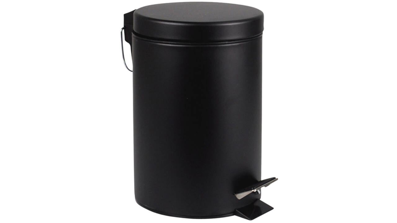 Afvalbak BRASQ pedaalemmer 20 liter zwart