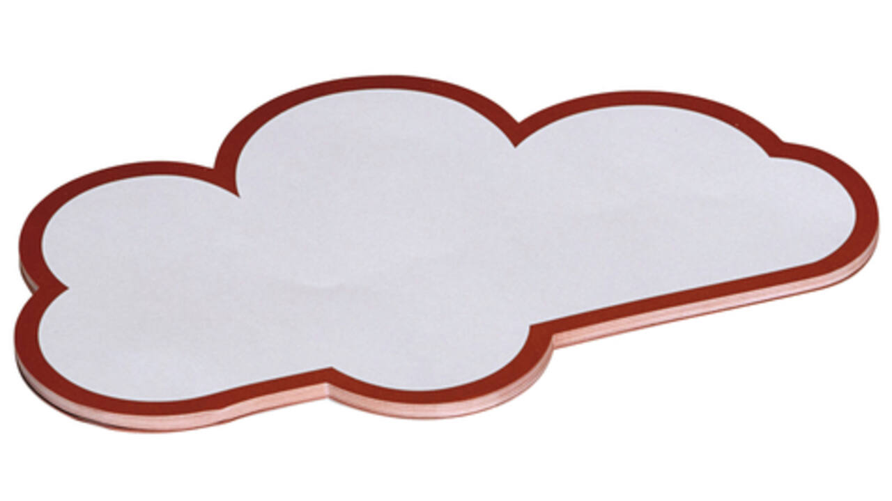 Workshopkaarten MAUL wolk 14x23cm wit 20stuks