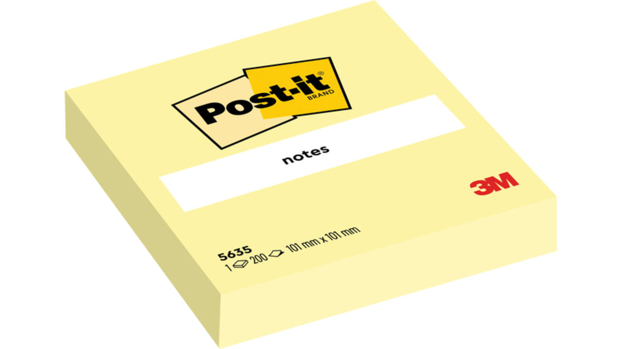 Memoblok 3M Post-it 563 101x101mm geel