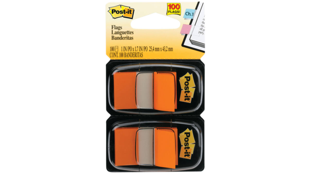 Indextabs 3M Post-it 680 25.4x43.2mm duopack oranje