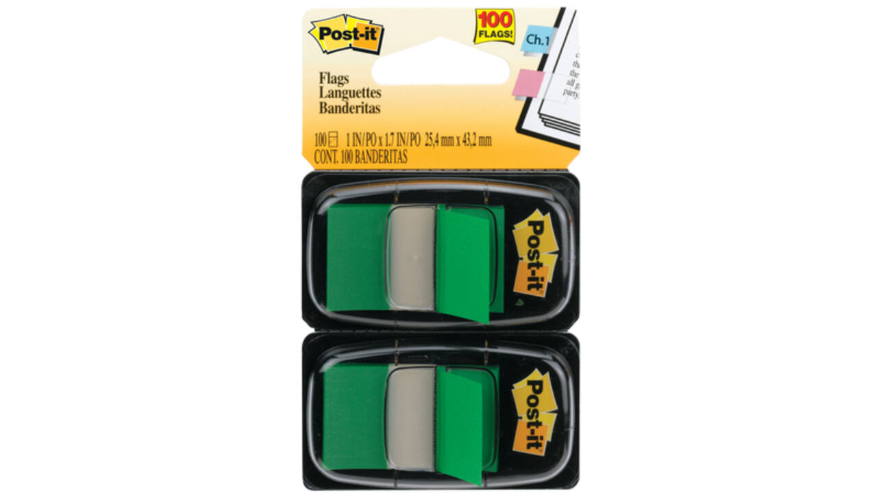 Indextabs 3M Post-it 680 25.4x43.2mm duopack groen