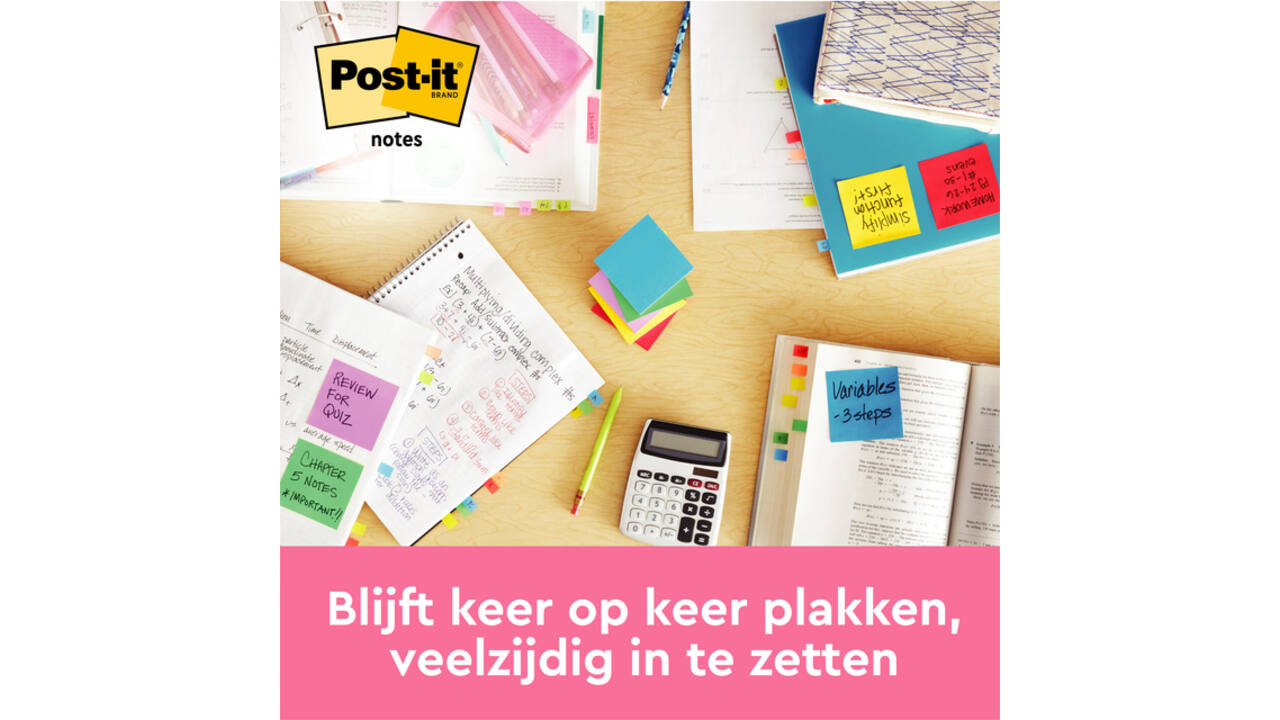 Memoblok 3M Post-it 654 76x76mm Energetic Colours