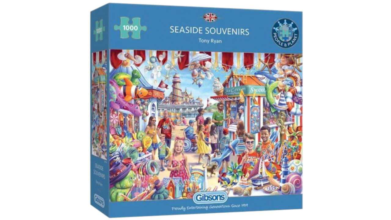 Puzzel Gibsons Seaside Souvenirs 1000st