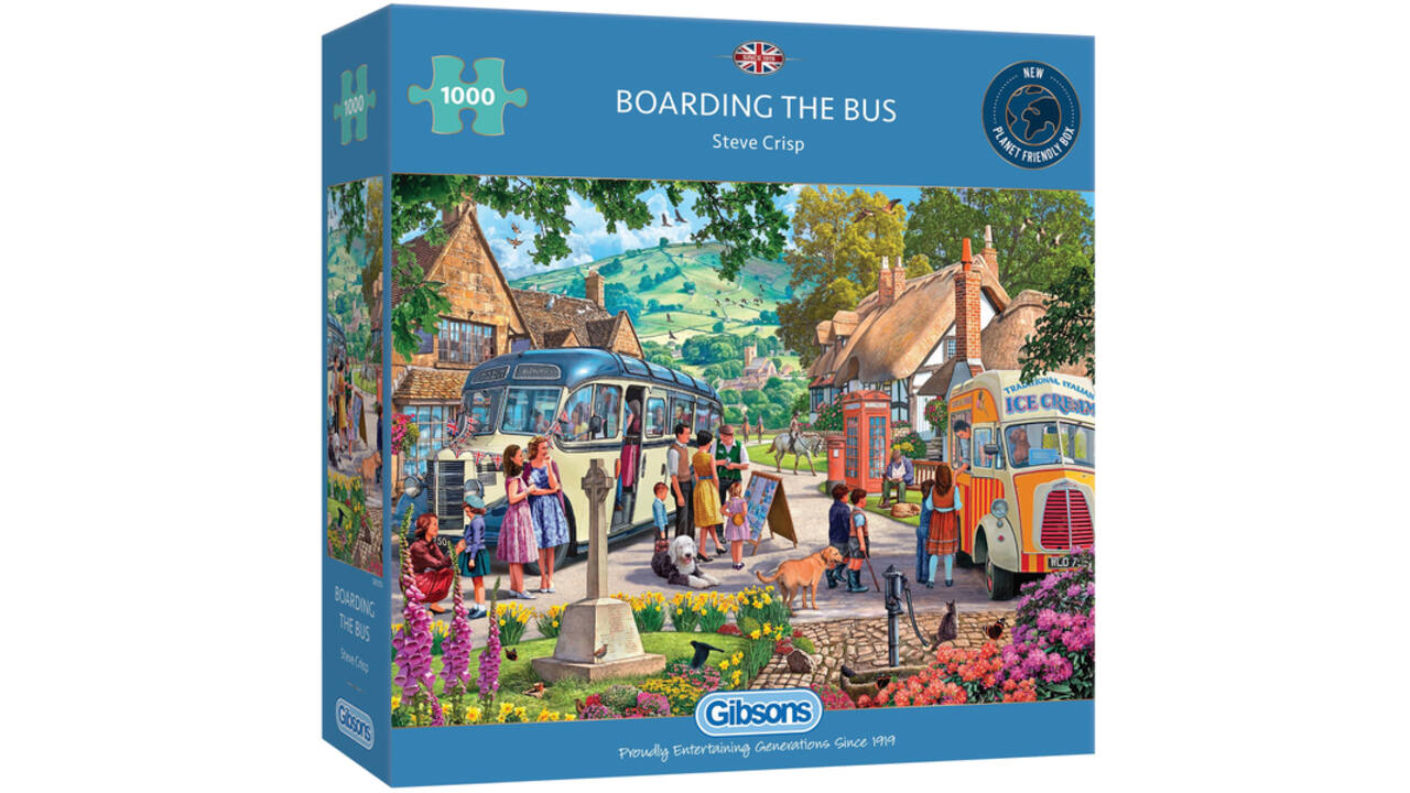 Puzzel Gibsons Boarding the Bus 1000st