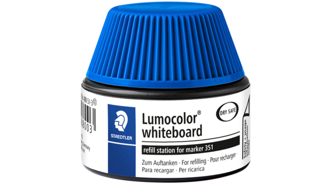 Viltstiftvulling Staedtler Lumocolor whiteboard 20ml blauw