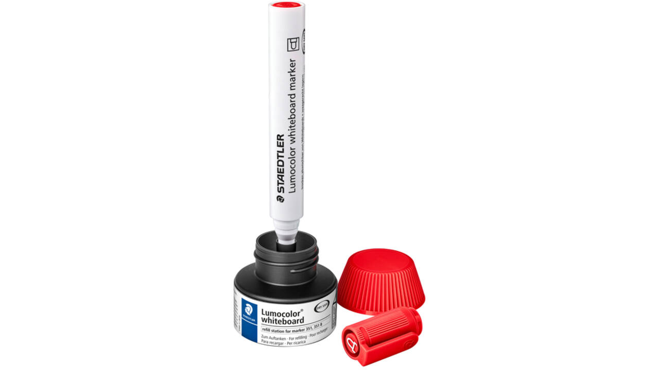 Viltstiftvulling Staedtler Lumocolor whiteboard 30ml rood