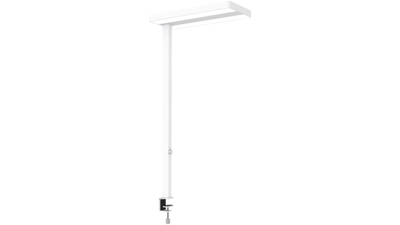 Werkplek tafelklem MAUL Javal LED dimbaar hg 120cm wit