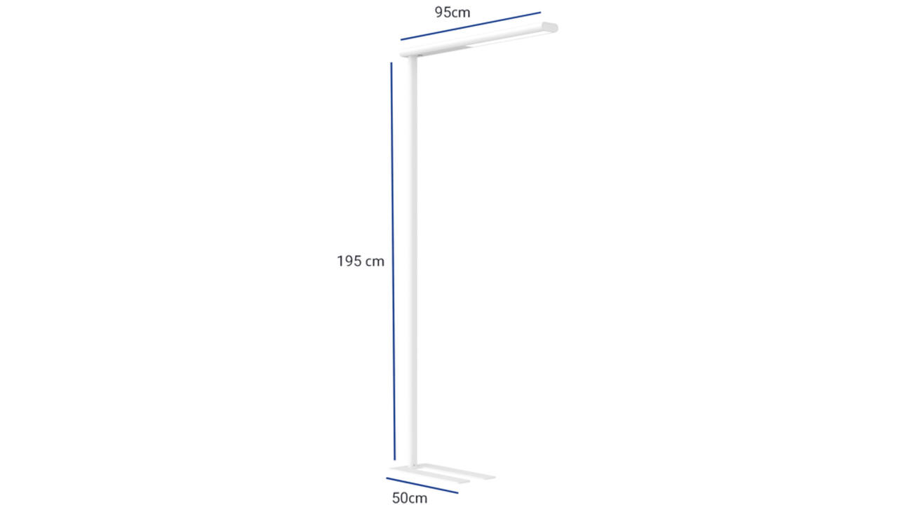 Vloerlamp MAUL Jet LED dimbaar hg 195 cm wit