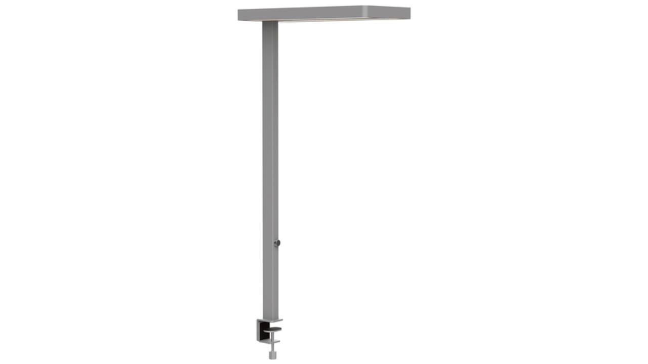 Werkplek tafelklem MAUL Javal LED dimbaar hg 120cm zilver