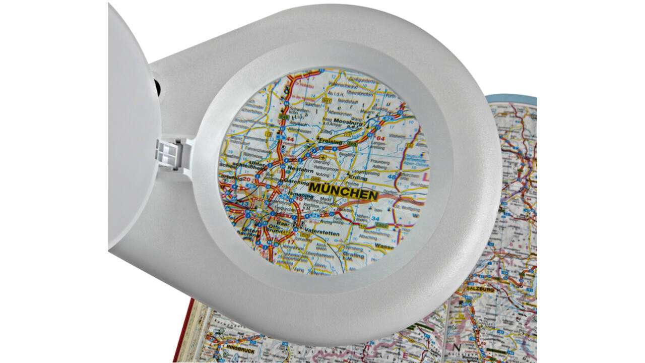 Loeplamp MAUL Viso LED met voet wit