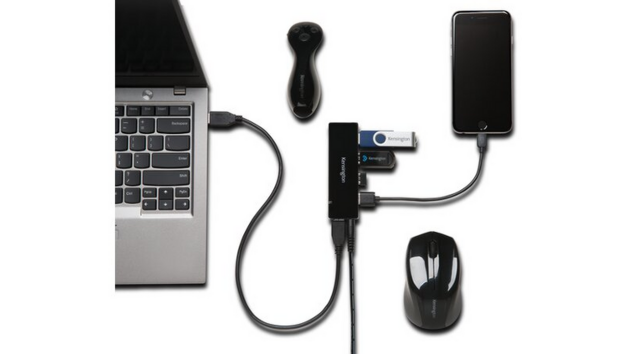 Hub Kensington USB 3.0 4-Poorten met oplader
