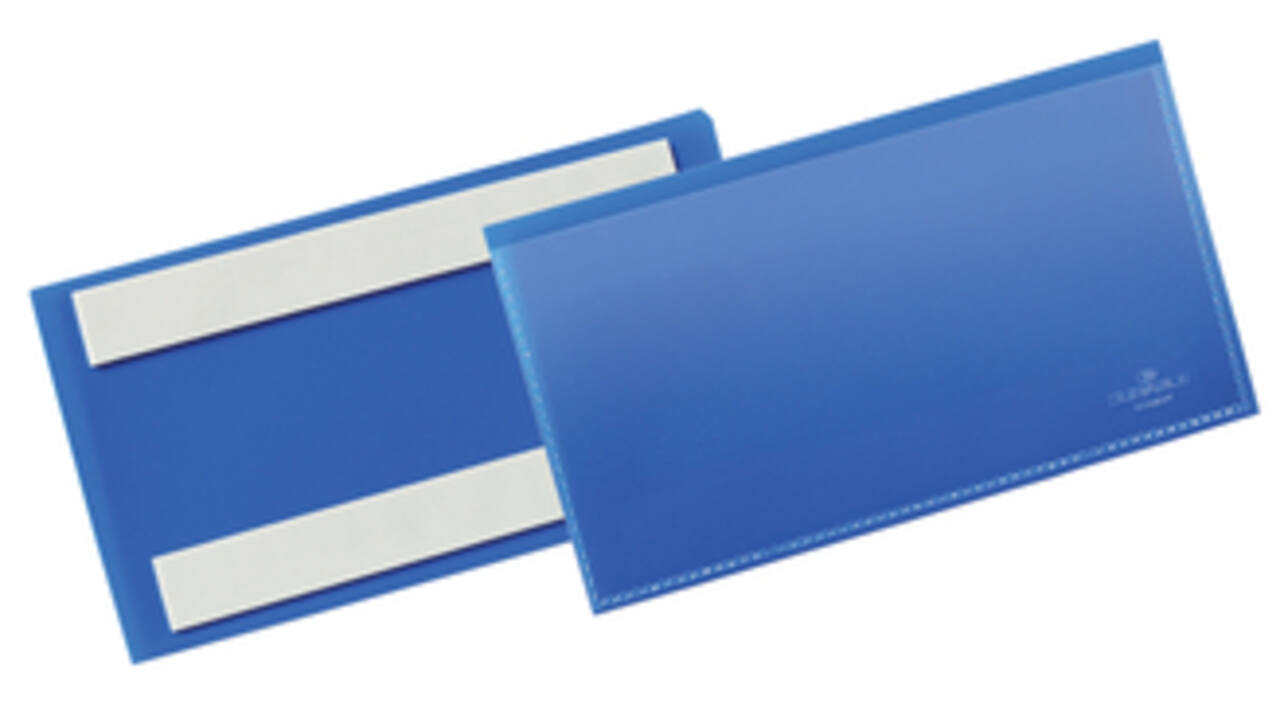 Documenthoes Durable zelfklevend 150x67mm blauw