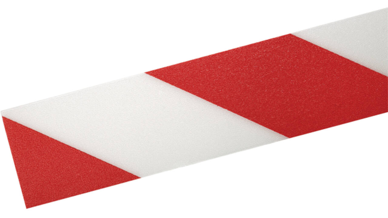Vloermarkeringstape DURALINE 50mmx30m rood-wit