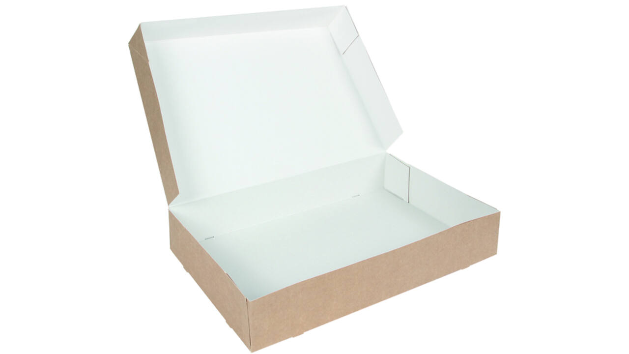 Cateringdoos IEZZY 46cm plasticvrij bruin 10 stuks