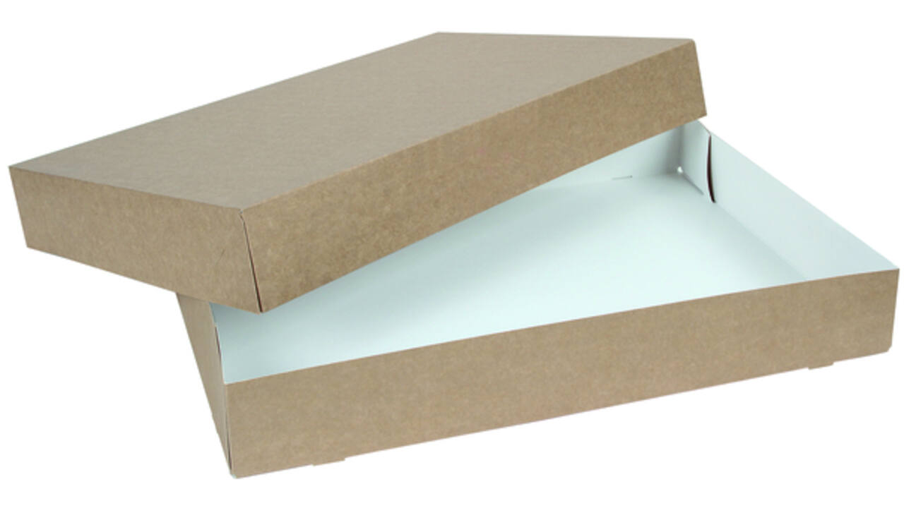 Cateringdoos IEZZY 55cm plasticvrij bruin 10 stuks