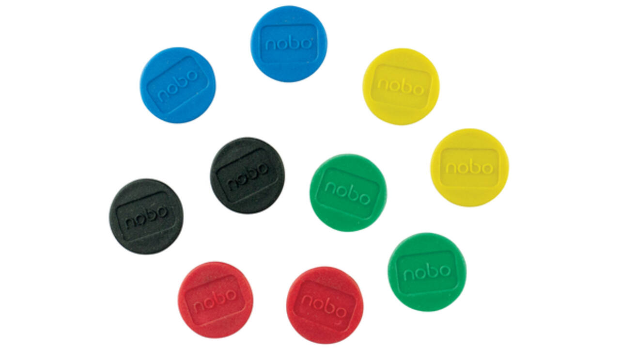 Magneet Nobo 13mm assorti 10stuks