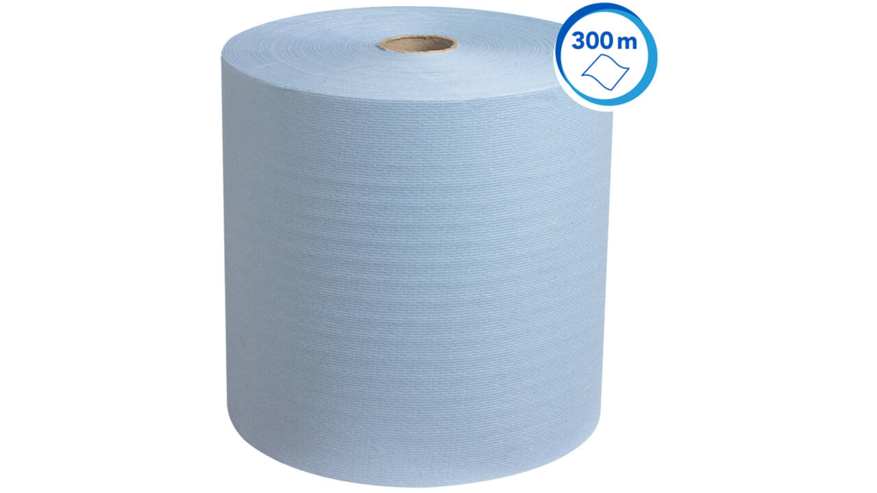 Handdoekrol Scott 1-laags 304m blauw 6668