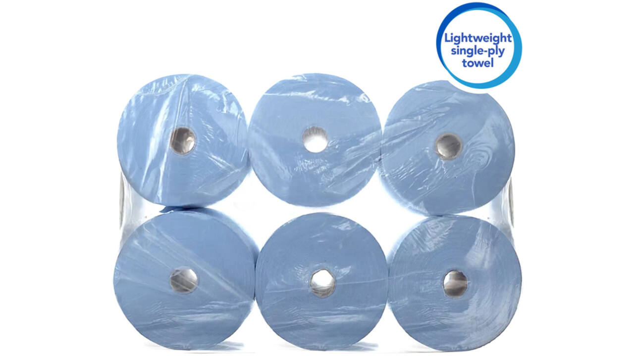 Handdoekrol Scott 1-laags 304m blauw 6668