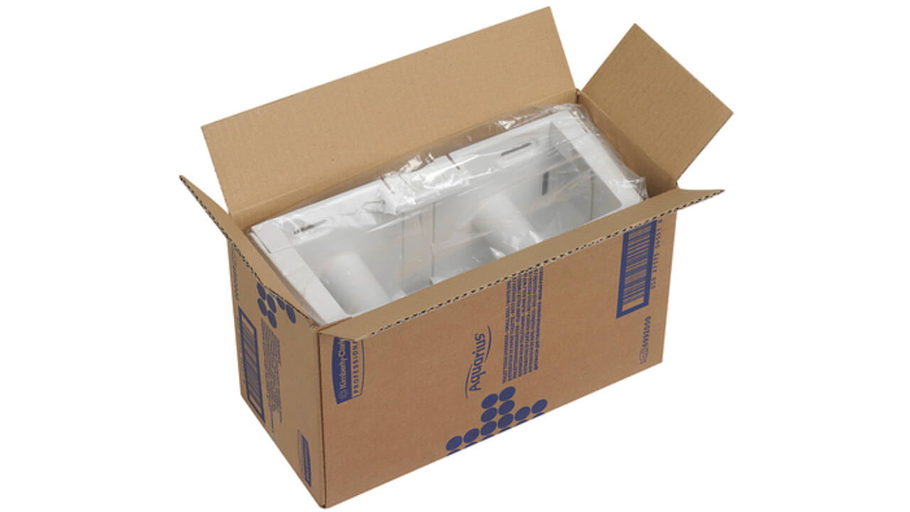 Toiletpapierdispenser Aquarius duo voor kleine rollen wit 6992